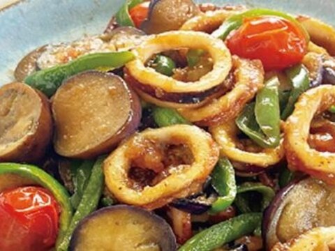 いかと夏野菜の南蛮漬